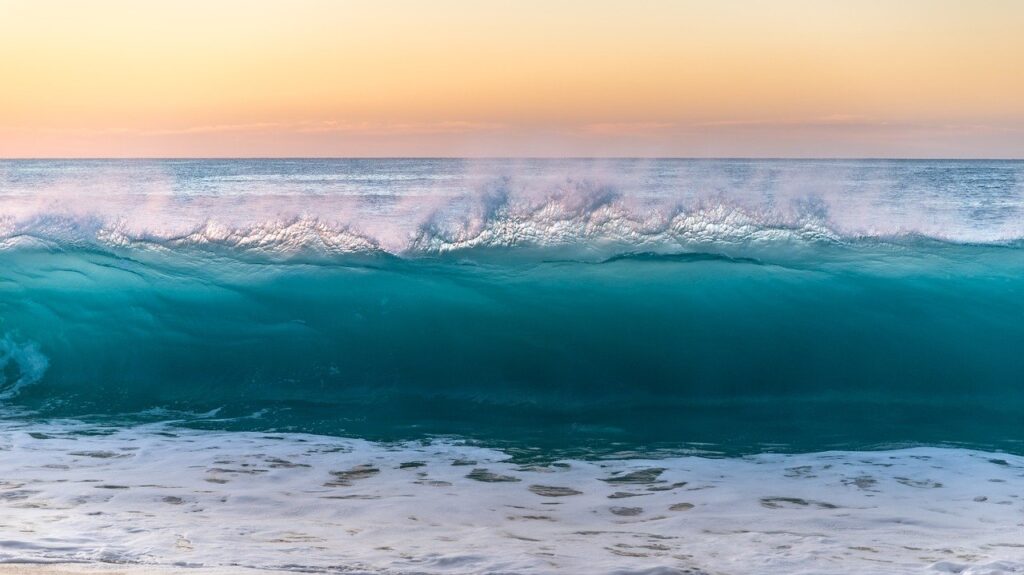 beach, sea, wave