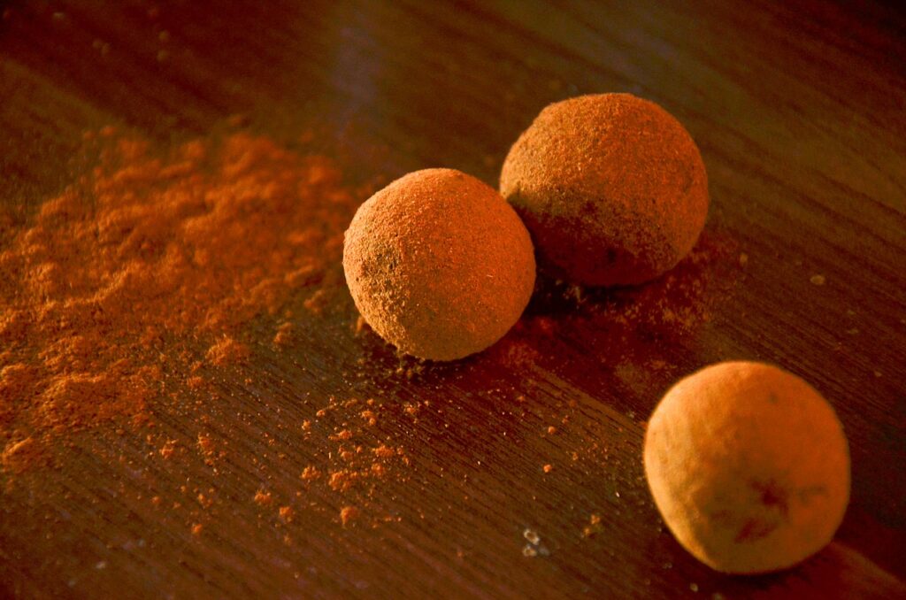 rum balls, christmas, pastries