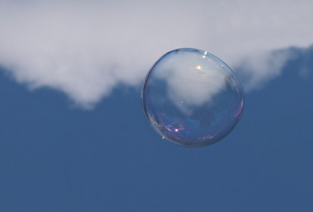 soap bubble, cloud, sky