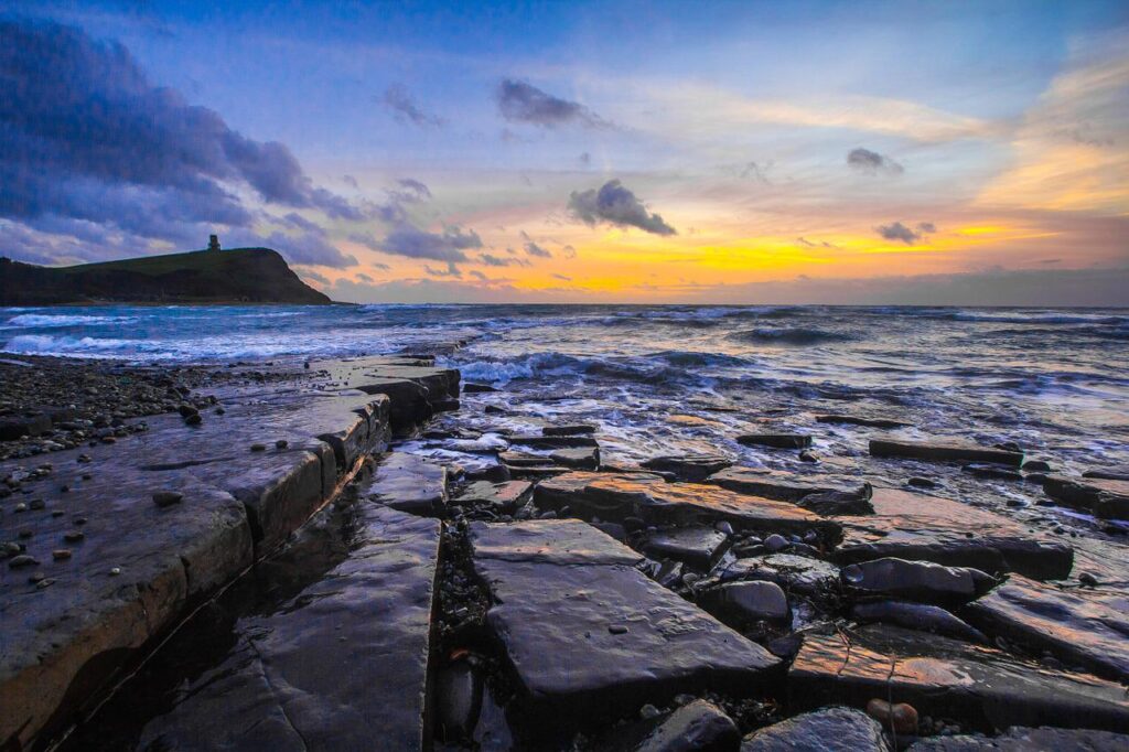 jurassic coast, sunset, ocean-1089035.jpg