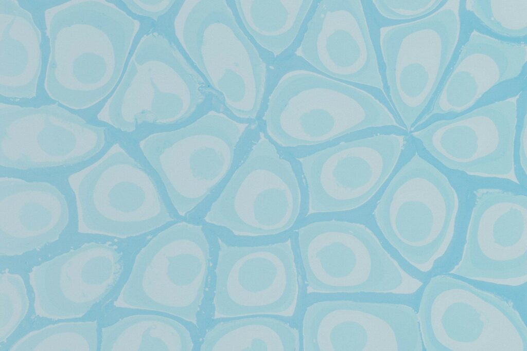 Abstract pattern of light blue organic shapes