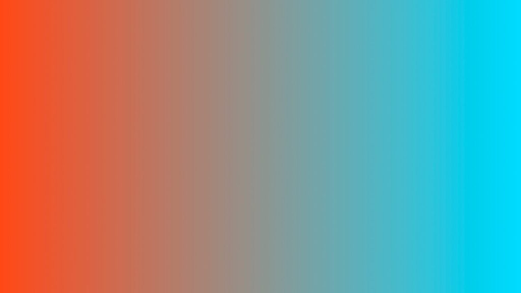 A vibrant gradient from orange to blue.