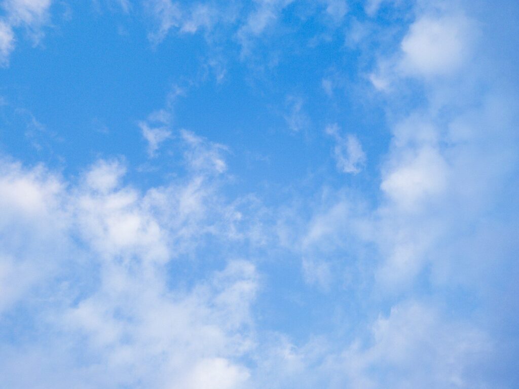 blue sky with white clouds
